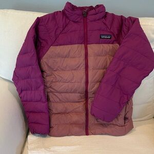 Patagonia Kids Puffer Jacket - Magenta and Brown